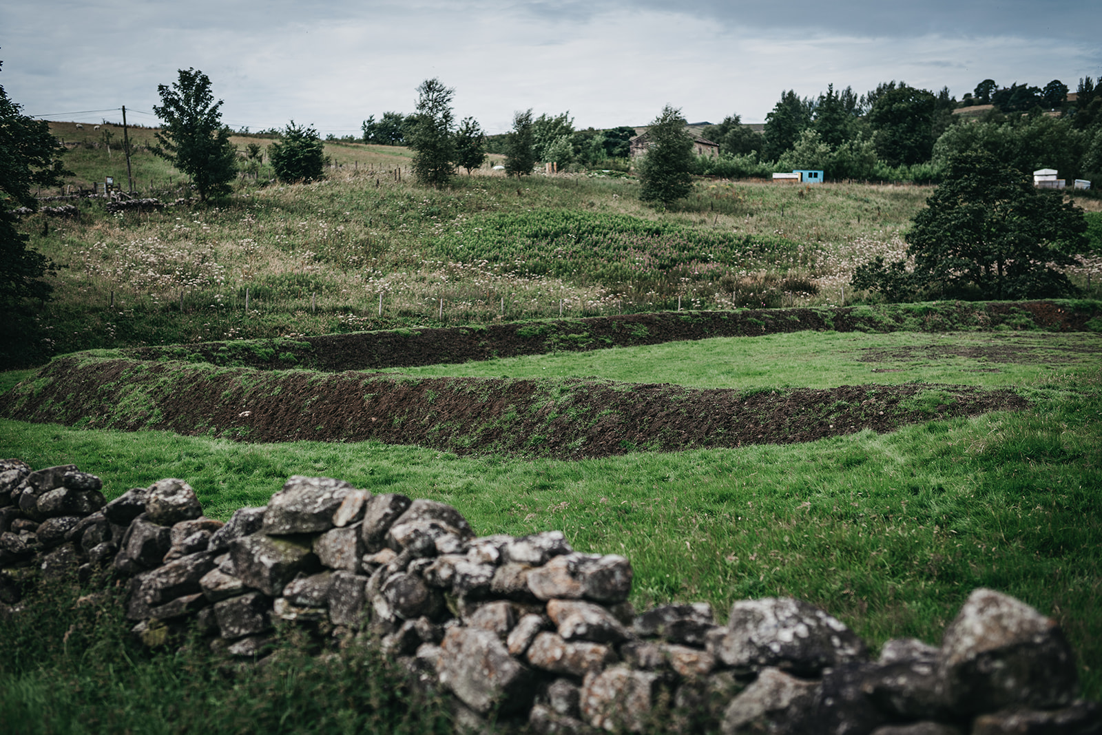 Attenuation basin near Hebden Bridge