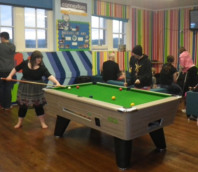 Young people and volunteers at Brighouse Youth Centre