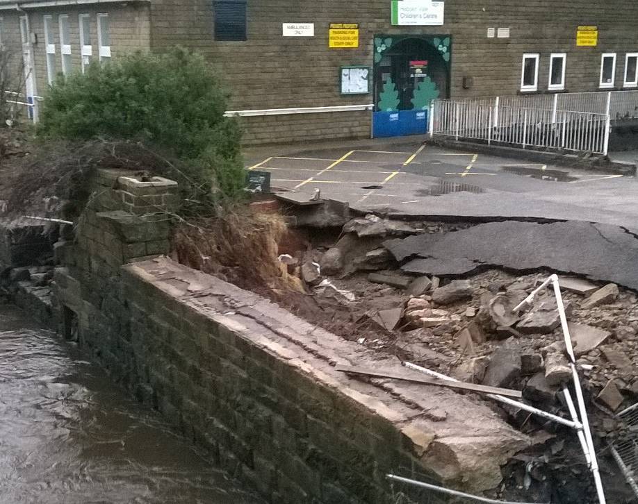 Hebden Vale flooded