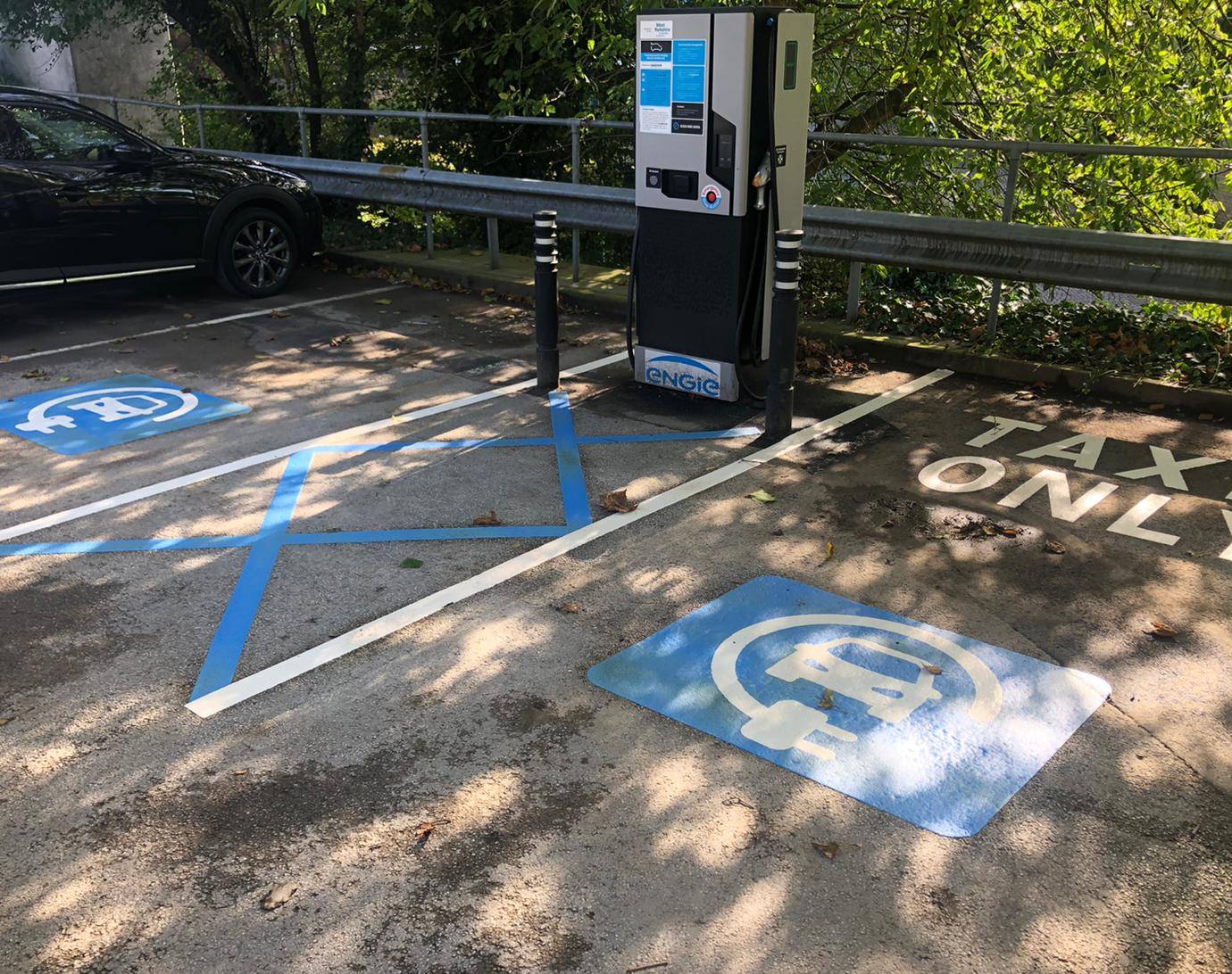 Electric charging point in North Bridge car park