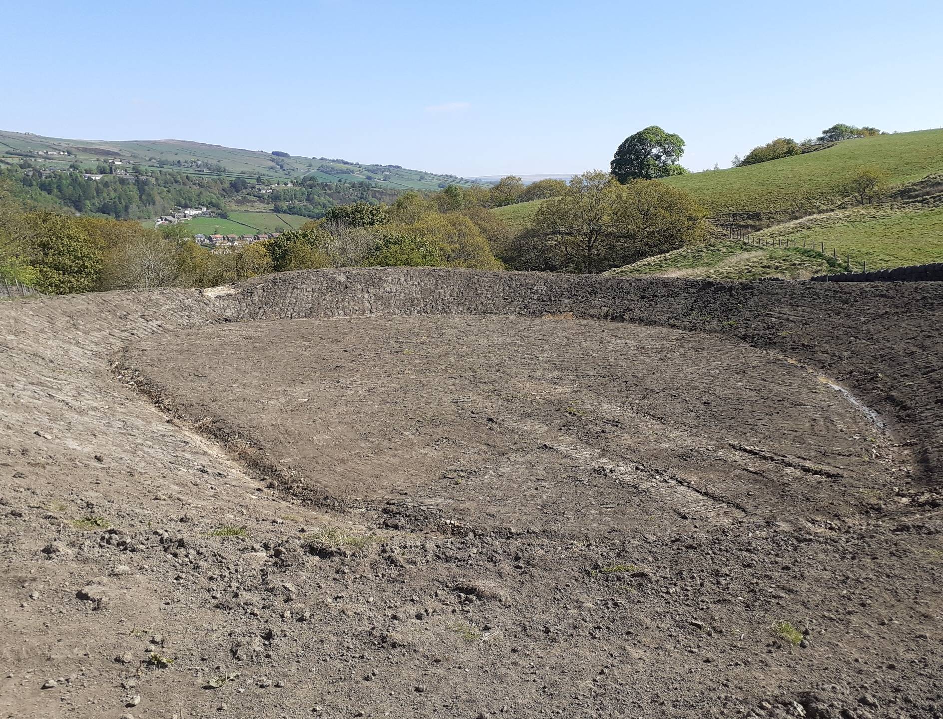 New attenuation pond above Todmorden