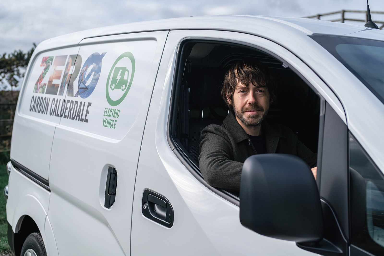 Cllr Patient in electric van