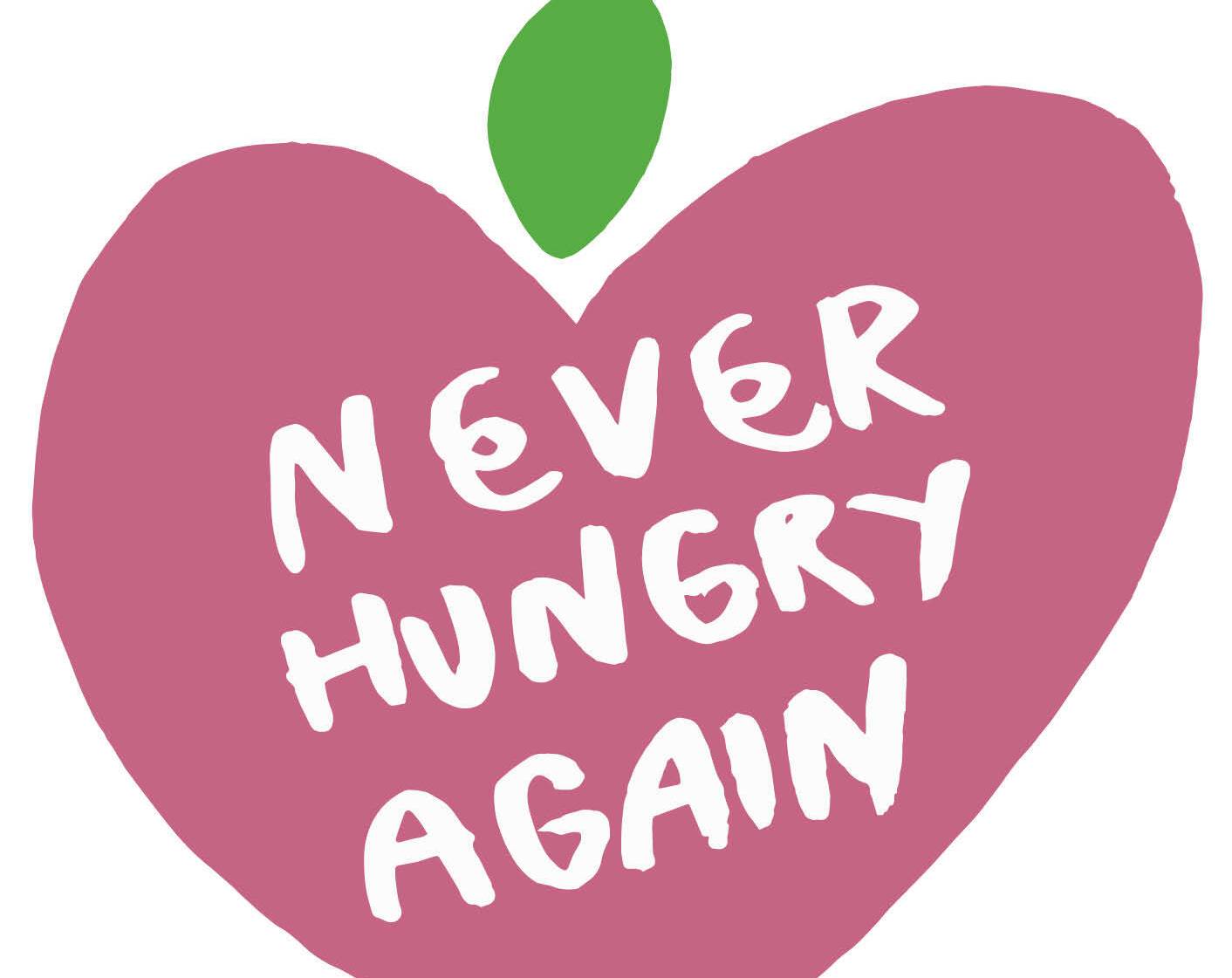 Never Hungry Again campaign logo