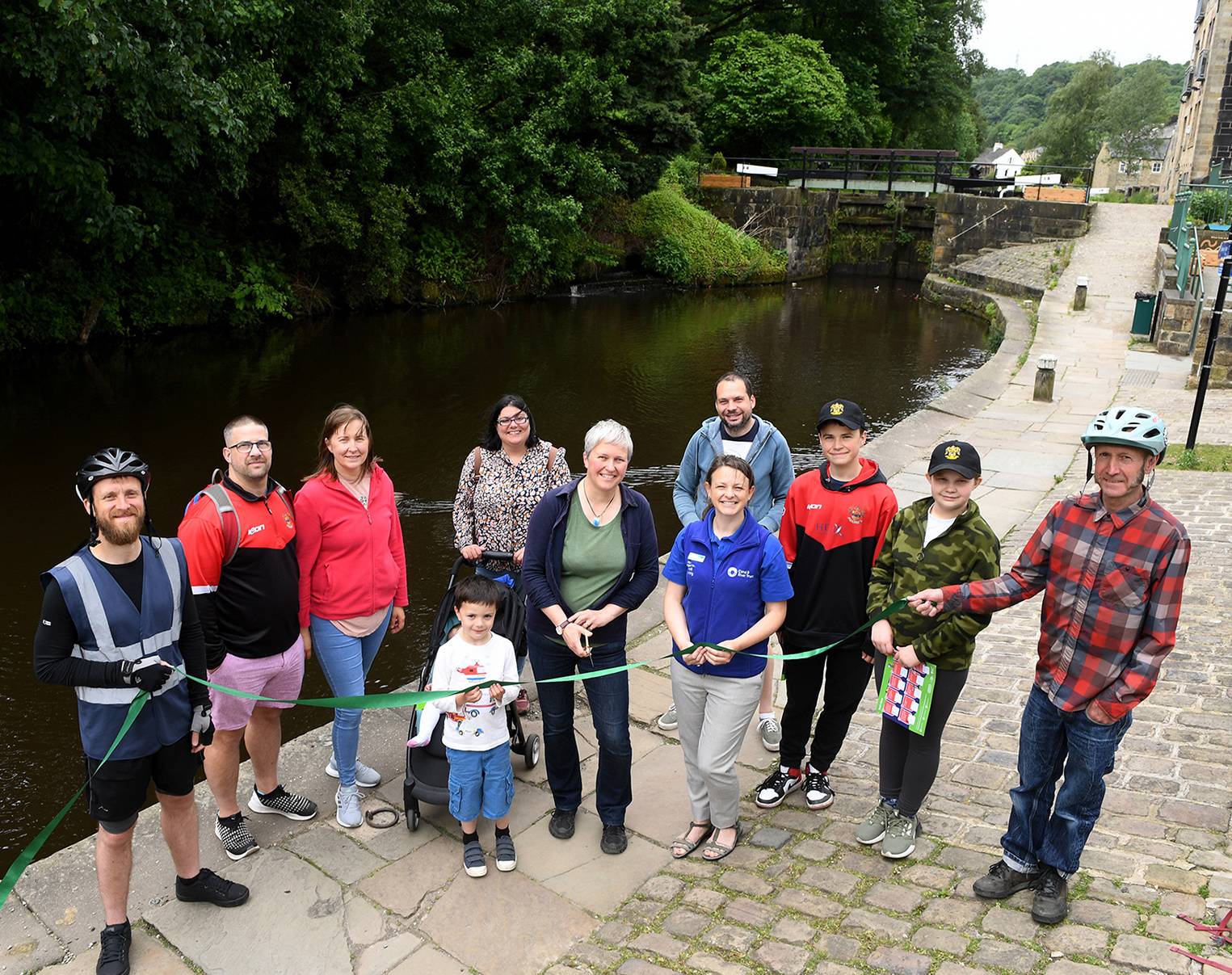 Rochdale Canal ribbon cutting