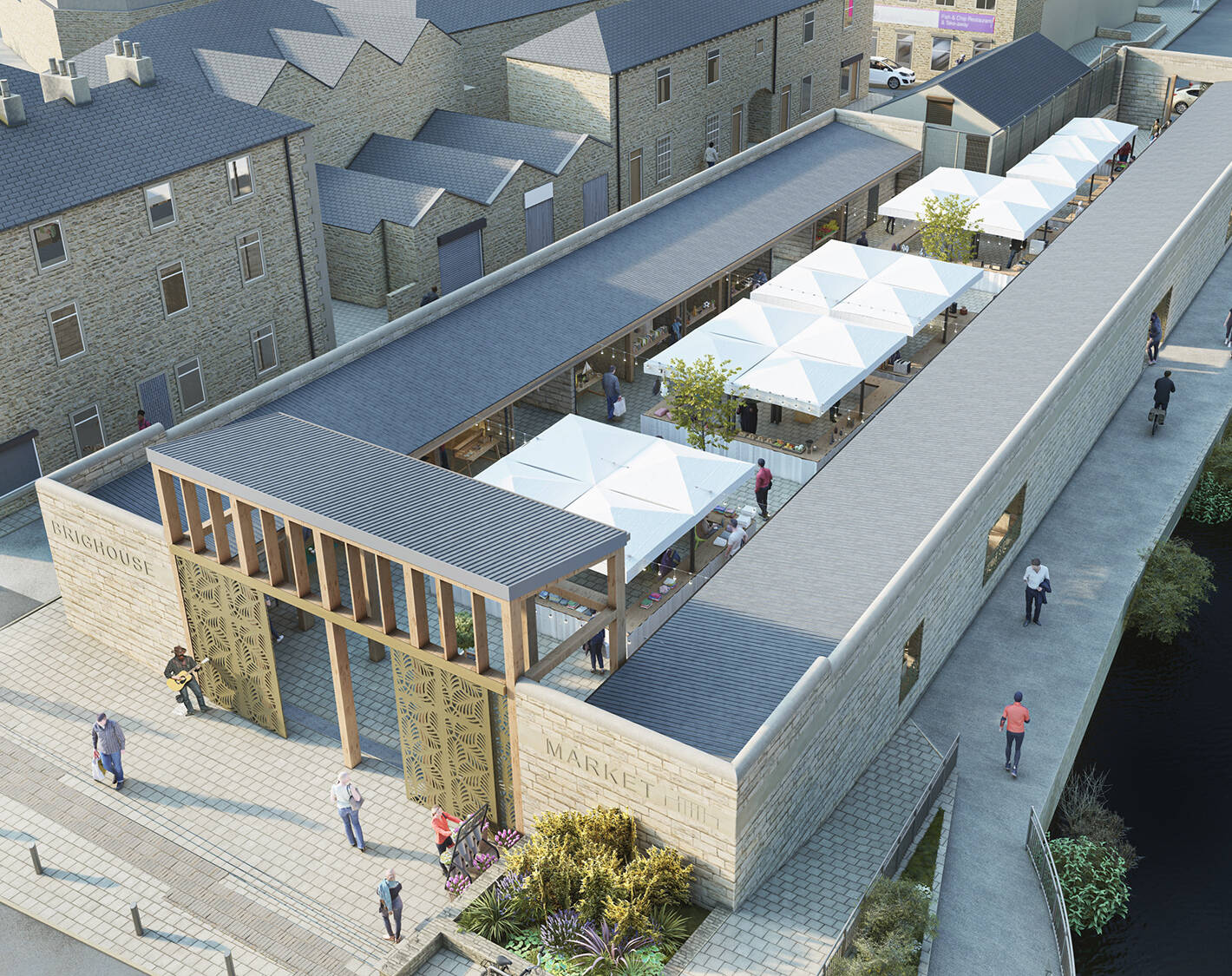 Artist's impression of the new Brighouse market