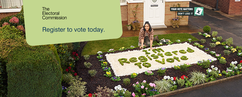 Register to vote image by the Electoral Commission
