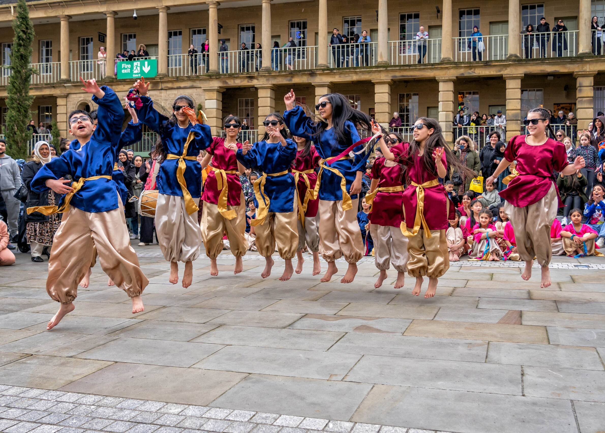 Parkinson Lane Community Primary School dancers at the Piece Hall - credit Ant Robling