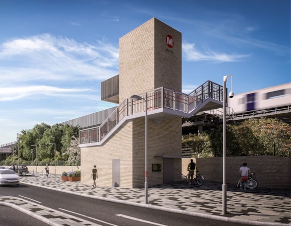 Visual showing how new Elland station could look