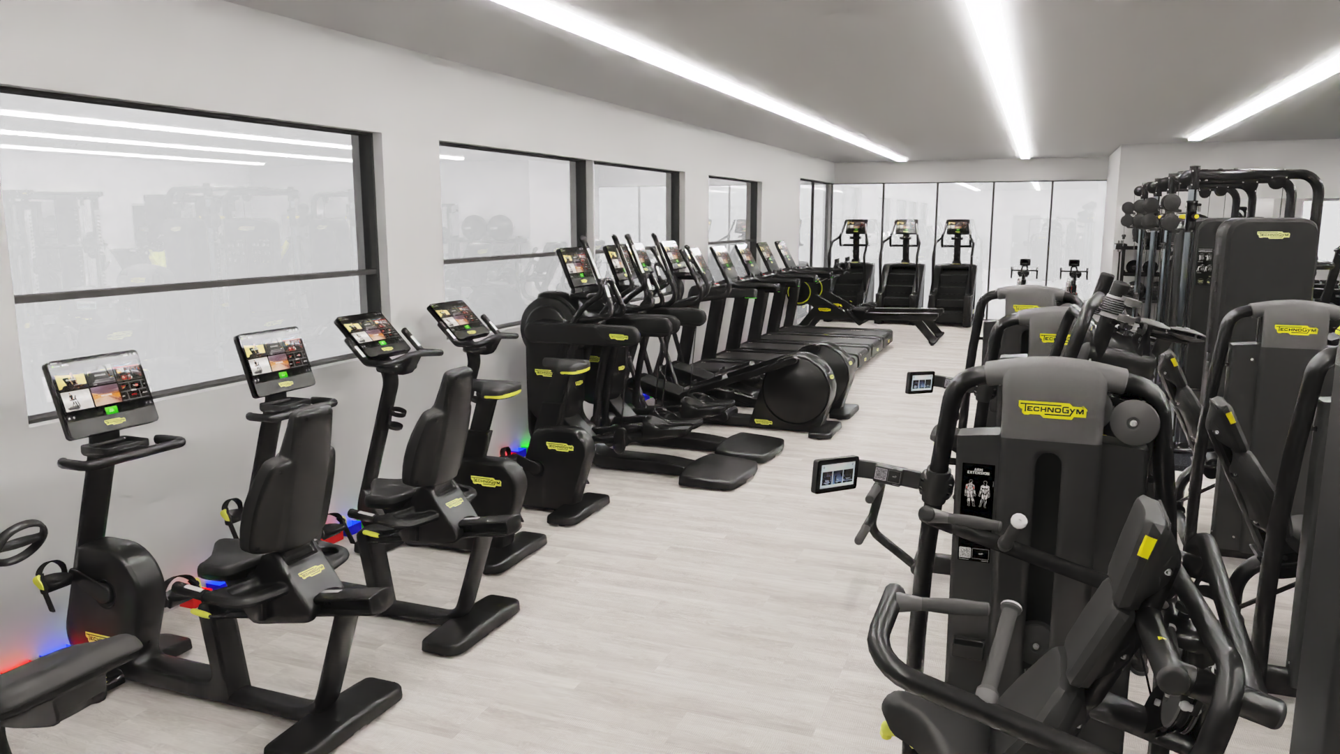 How Sowerby Bridge gym will look showing bikes and treadmills