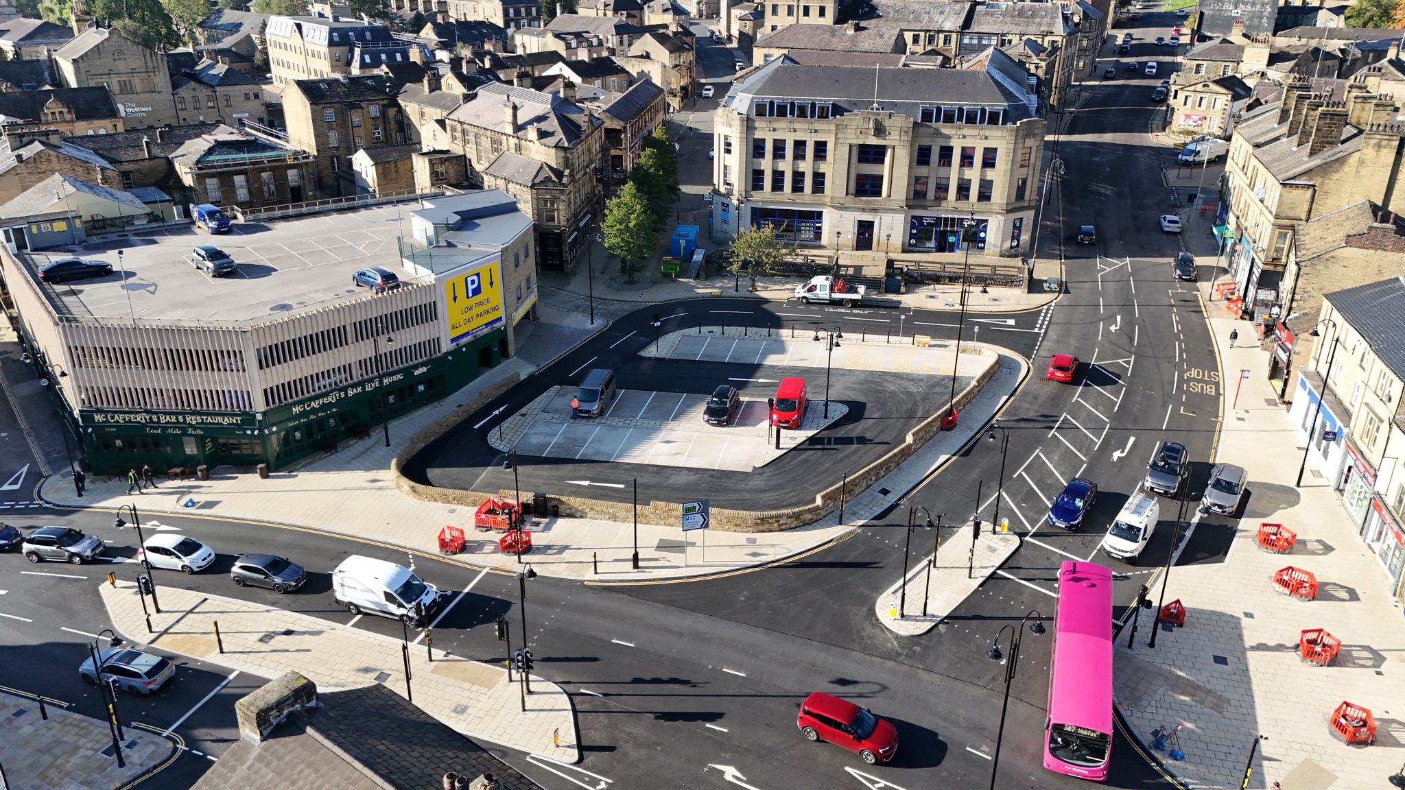Aerial image showing work at Bull Green area of Halifax